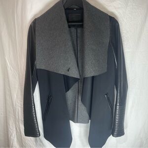 RUDSAK Black and Gray leather and nylon jacket